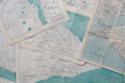 An illustrative photo of a detailed map.