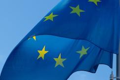 An illustrative photo of the European Union flag