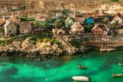 An illustrative photo of high angle view of body of water.