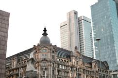 An illustrative photo of old and modern buildings.