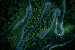 An illustrative photo of a winding road