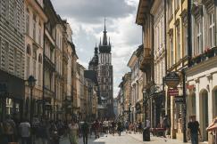 An illustrative photo of a street tower in Krakow, Poland