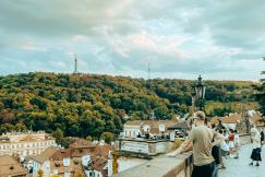 An illustrative photo of a city view from a bridge