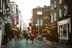 An illustrative photo of people on a street in Dublin