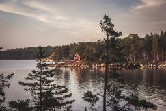An illustrative photo of an island in Sweden near a body of water