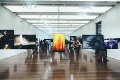 An illustrative photo of people in a modern museum