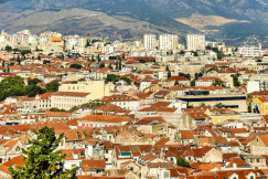  Buildings with mountains distance Croatia Europe