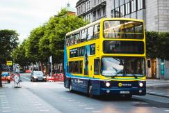 An illustrative photo of a double-decker bus in Dublin