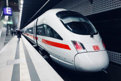 An illustrative photo of a white train on the train station