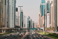 An illustrative photo of cars on road.