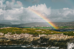 An illustrative photo of a rainbow.