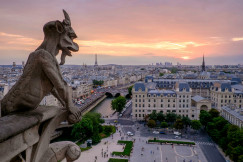 An illustrative photo of a view of Paris during sunrise.