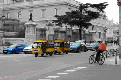 An illustrative photo of cars on a road.