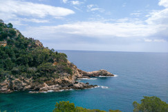 An illustrative photo of a large body of water sitting next to a lush green hillside.