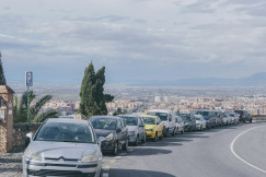 An illustrative photo of cars parked.