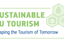 An illustrative photo of the visual identity of the Sustainable EU Tourism project.