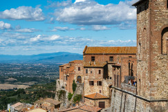 An illustrative photo of a view of a city from a high point of view