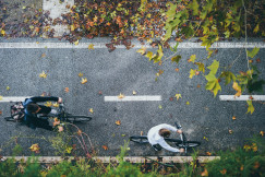 An illustrative photo of people riding bicycles.