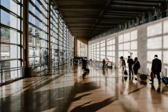 An illustrative photo of a group of people walking.