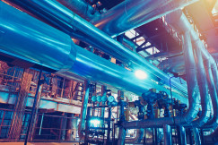 Picture from the inside of a factory facility