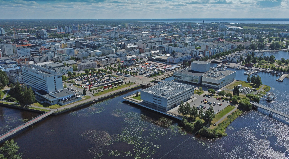 Landscape view on Oulu in Finland