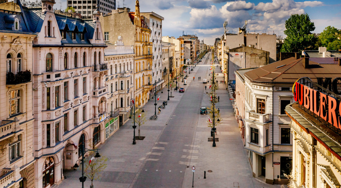 An illustrative photo of a street in Lodz, Poland
