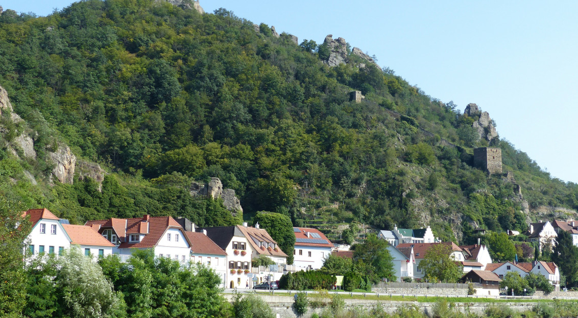 Image by Unsplash An illustrative photo of white houses on a green hill near a body of water.