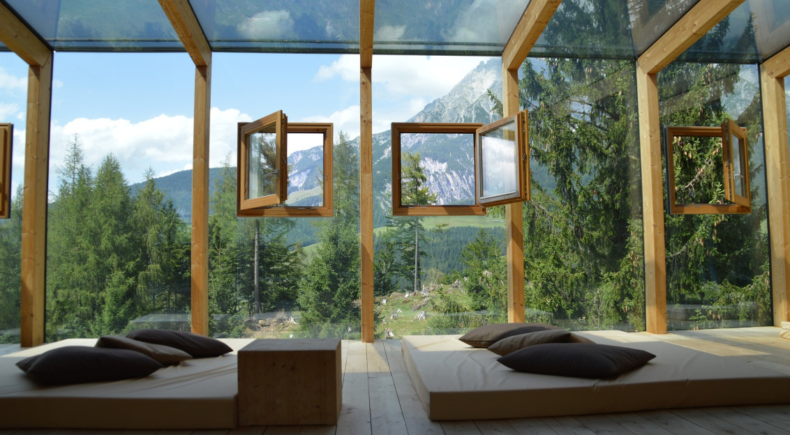 A hotel window view 
